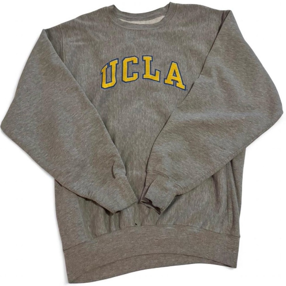 Vintage Grey Crewneck Sweatshirt with Yellow UCLA Logo